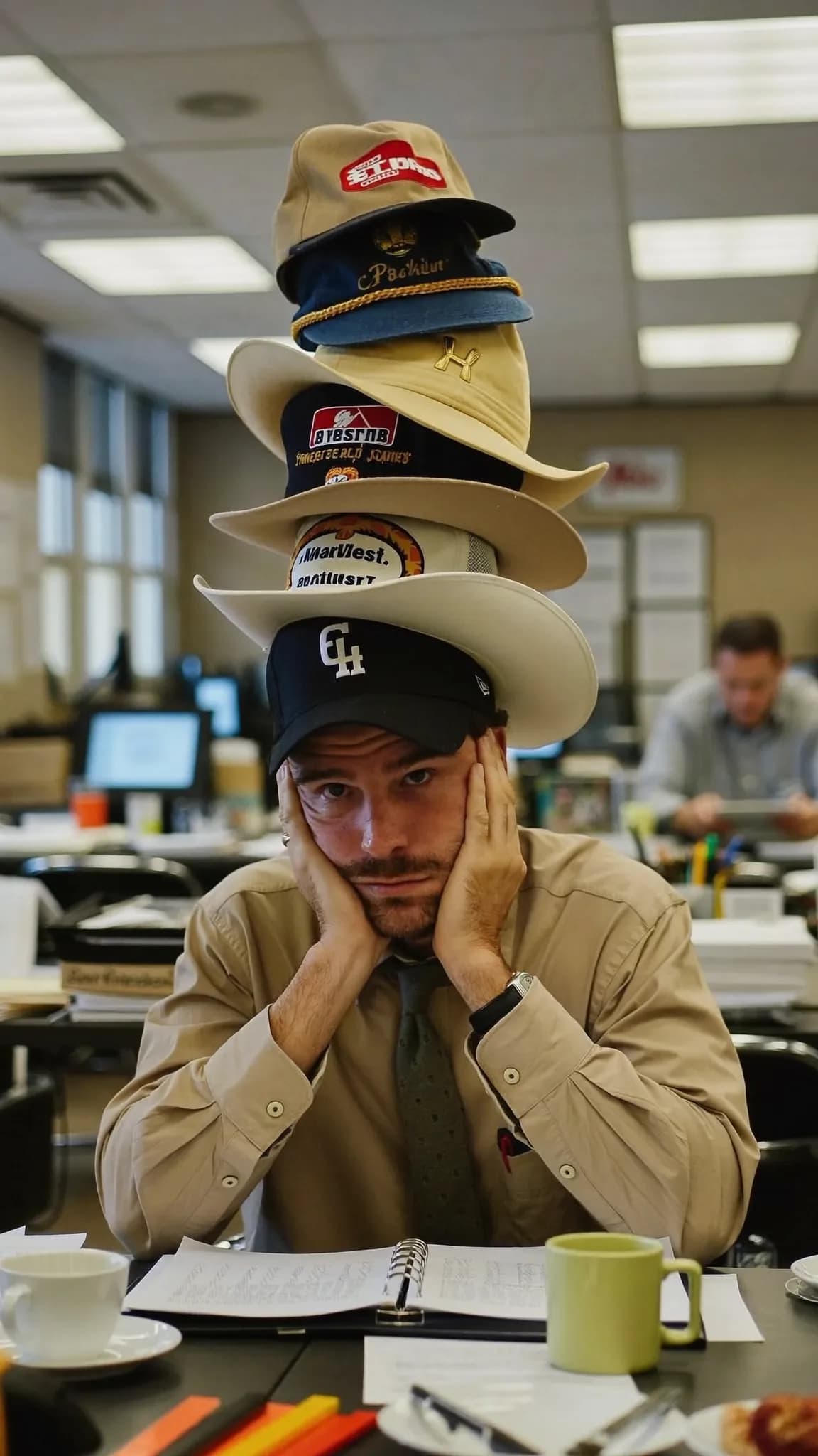 Stressed small business owner juggling tasks alone 8